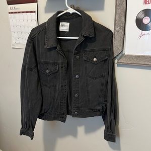 Black denim jacket